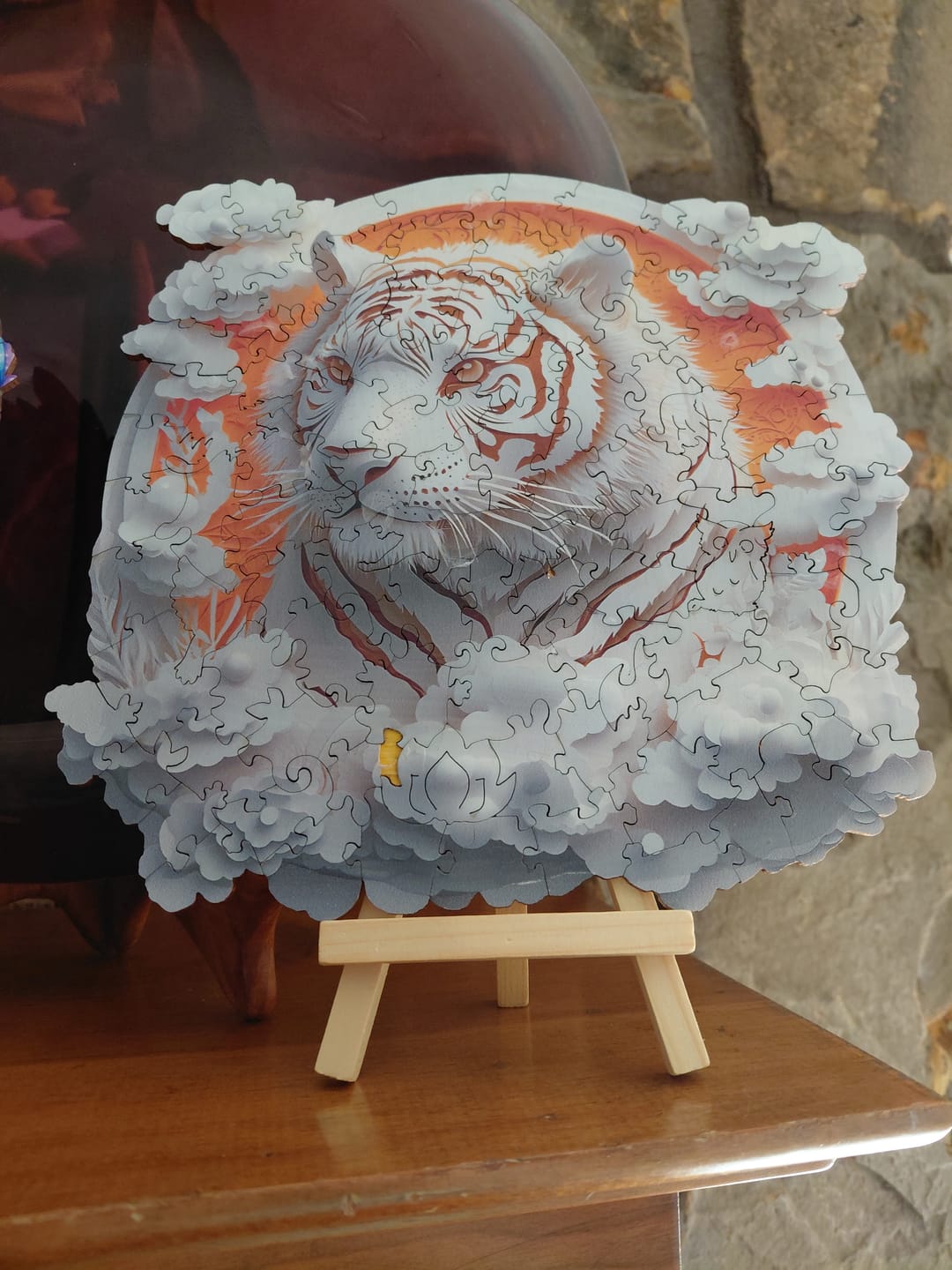 Customer photo review of Paper Tiger Wooden Jigsaw Puzzle