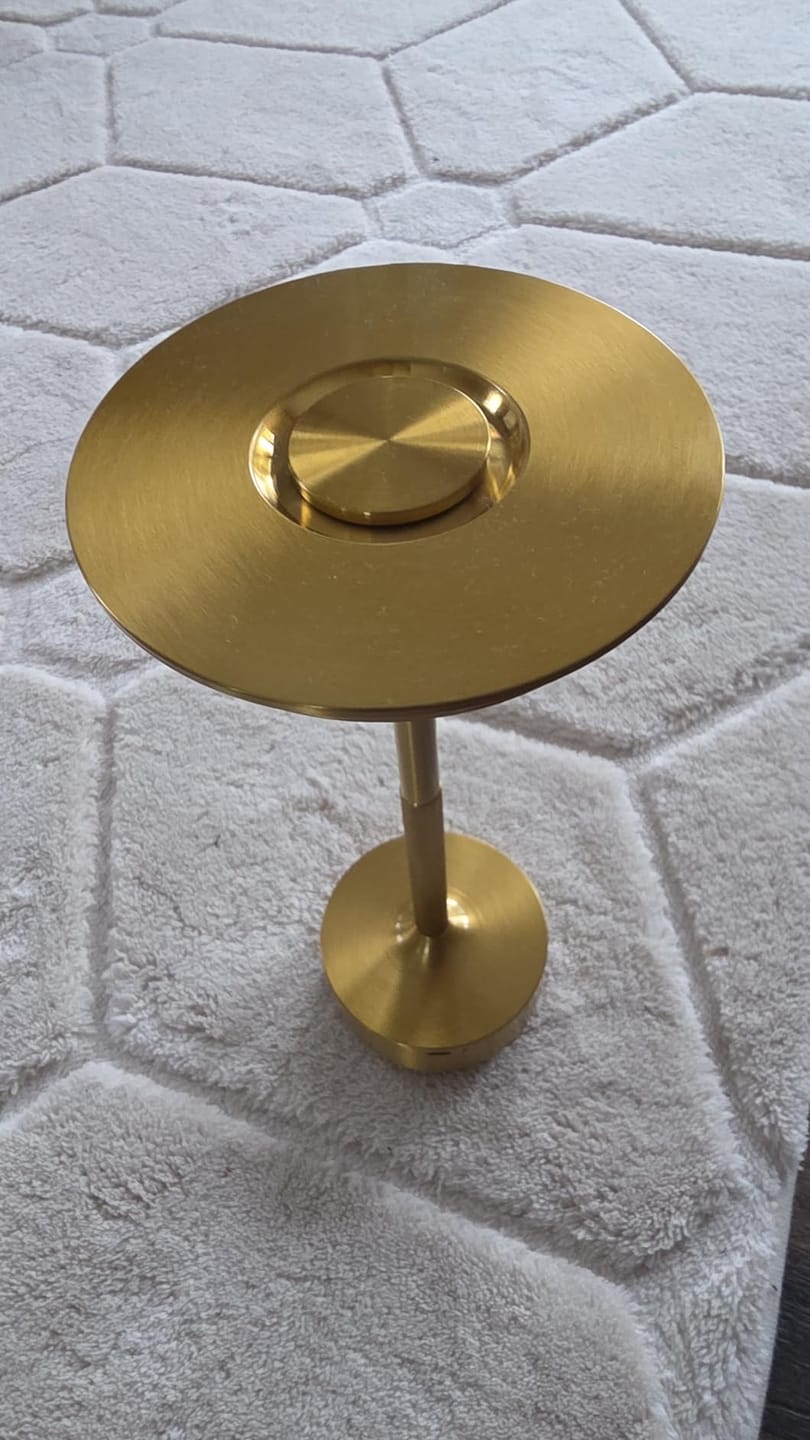 Customer photo review of LED Table Lamp with Round Disc Shade
