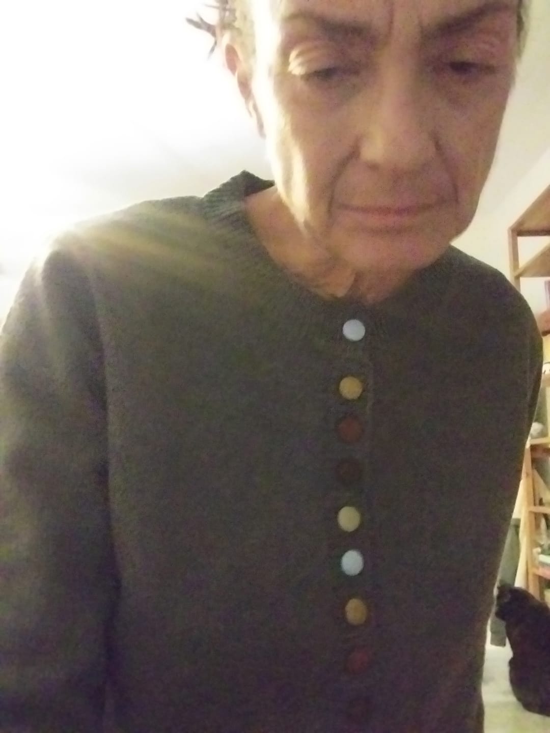 Customer photo review of Women Autumn 100%Wool Colorful Button O-Neck Sweater