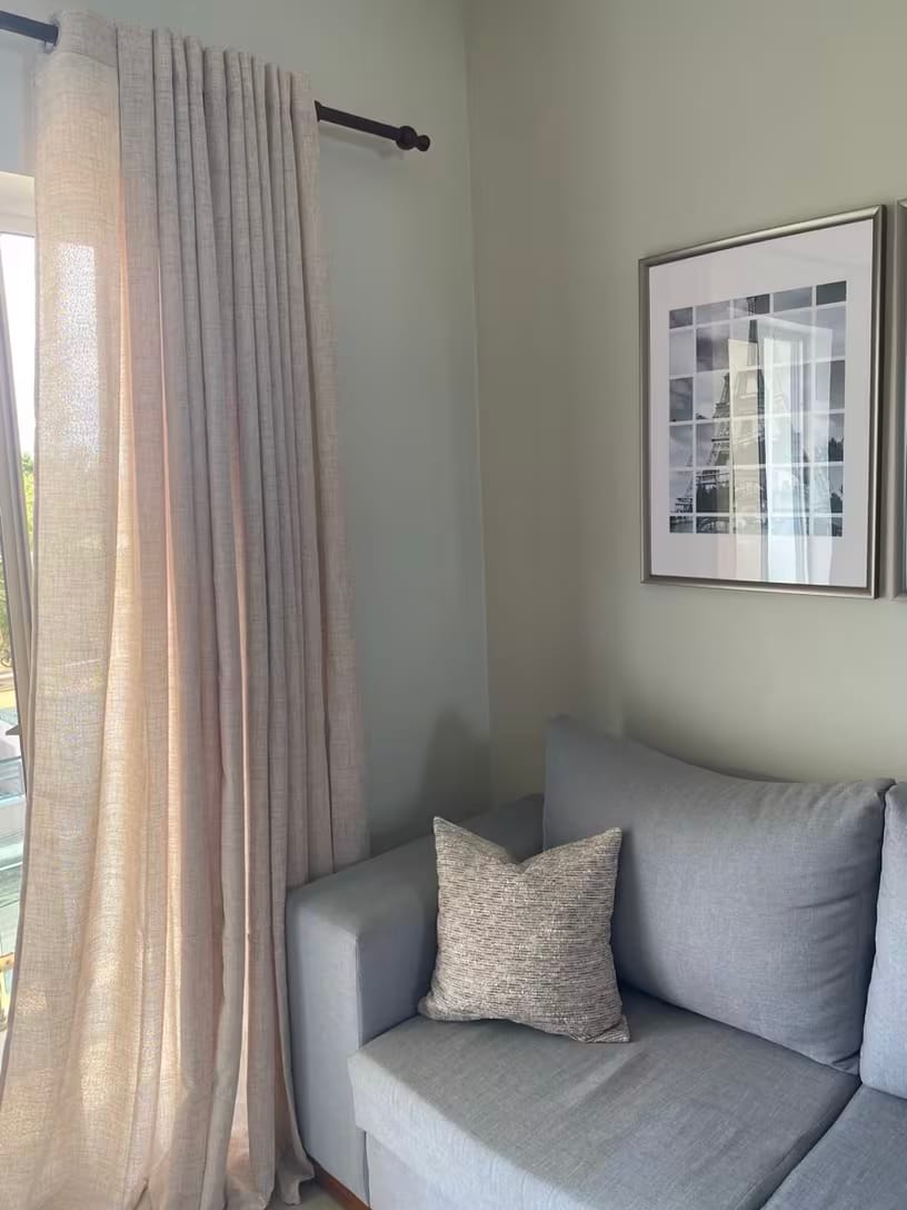 Customer photo review of Cortina Voil de Linho Texturizado Sob Medida - Élysée