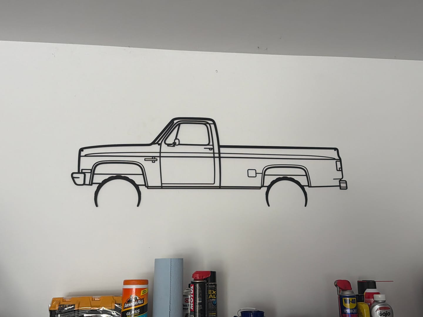 Customer photo review of Your Custom Car Silhouette Metal Wall Art Service