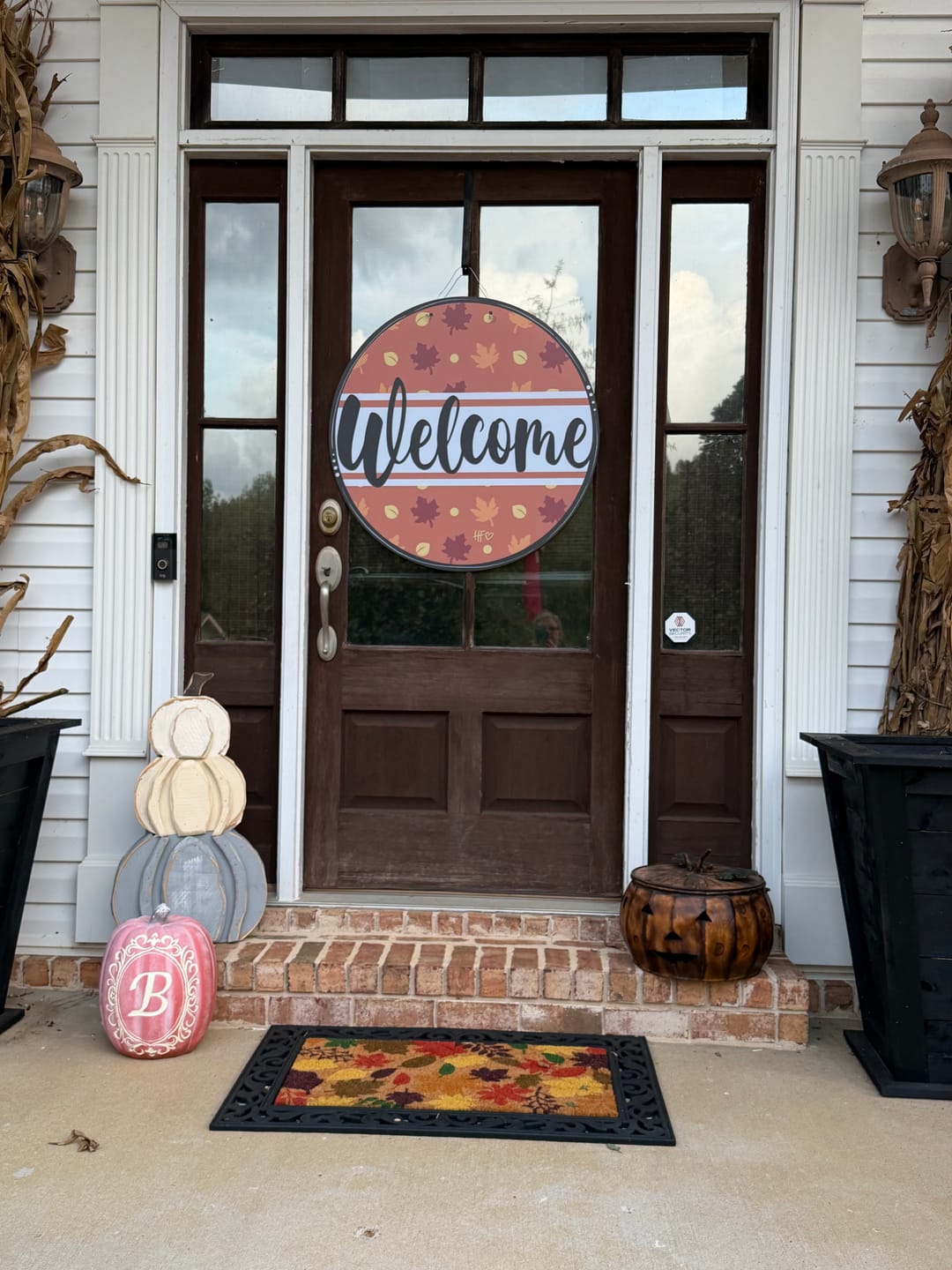 Customer photo review of Fall Welcome Board Door Hanger