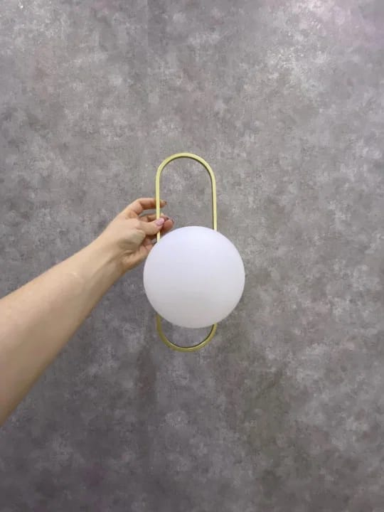 Customer photo review of Globe Wall Lamp