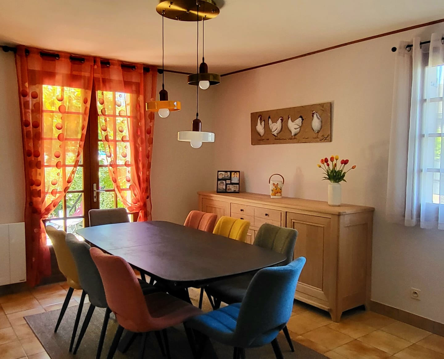 Customer photo review of Suspension design pop & colorée | Éclat rétro