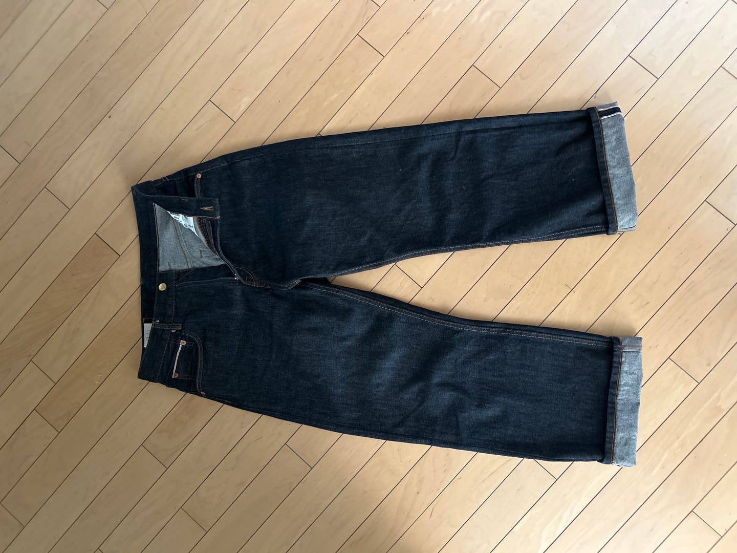Customer photo review of 15.5OZ Classic 705 Wide-Leg jeans-Regular Wash