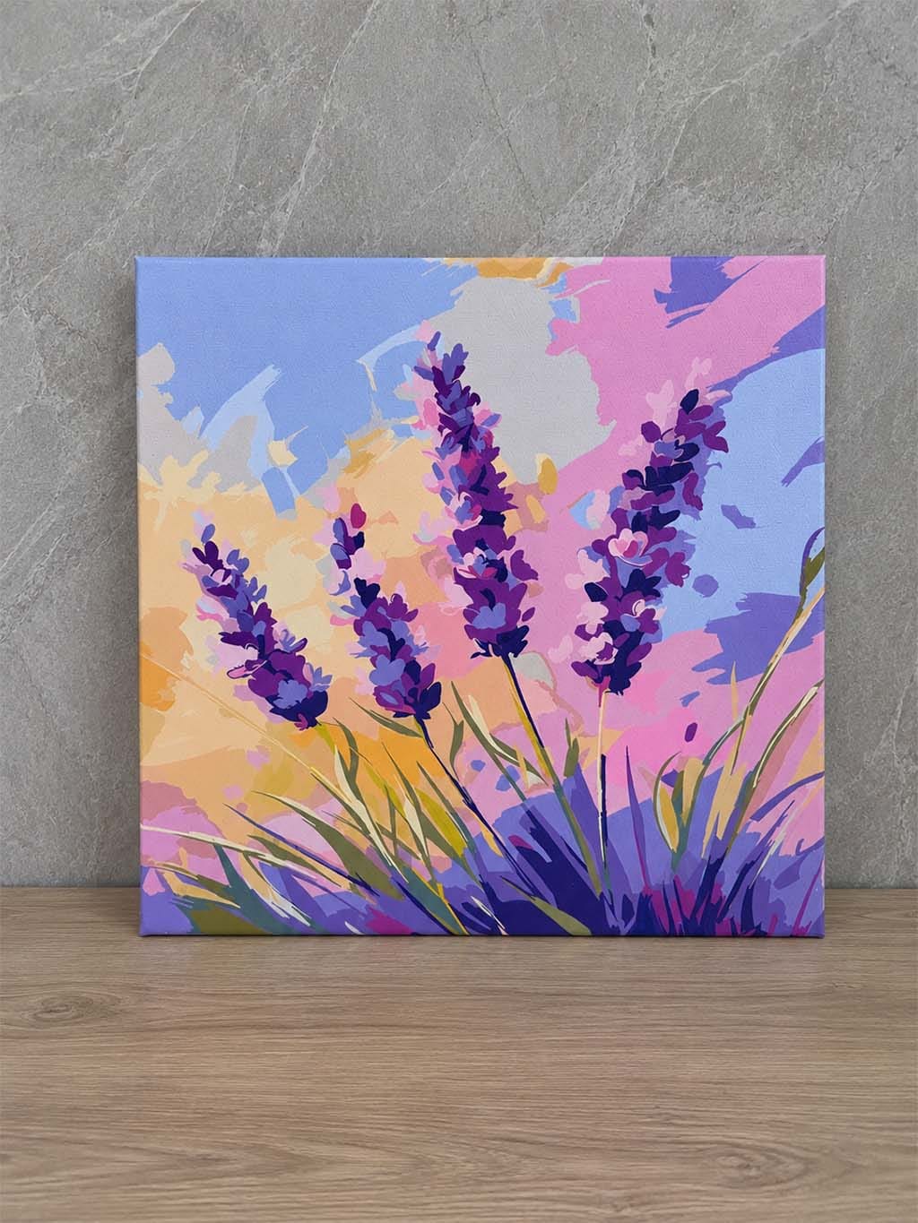 Customer photo review of Mini Peinture par Numéros 20x20cm avec cadre Lavande