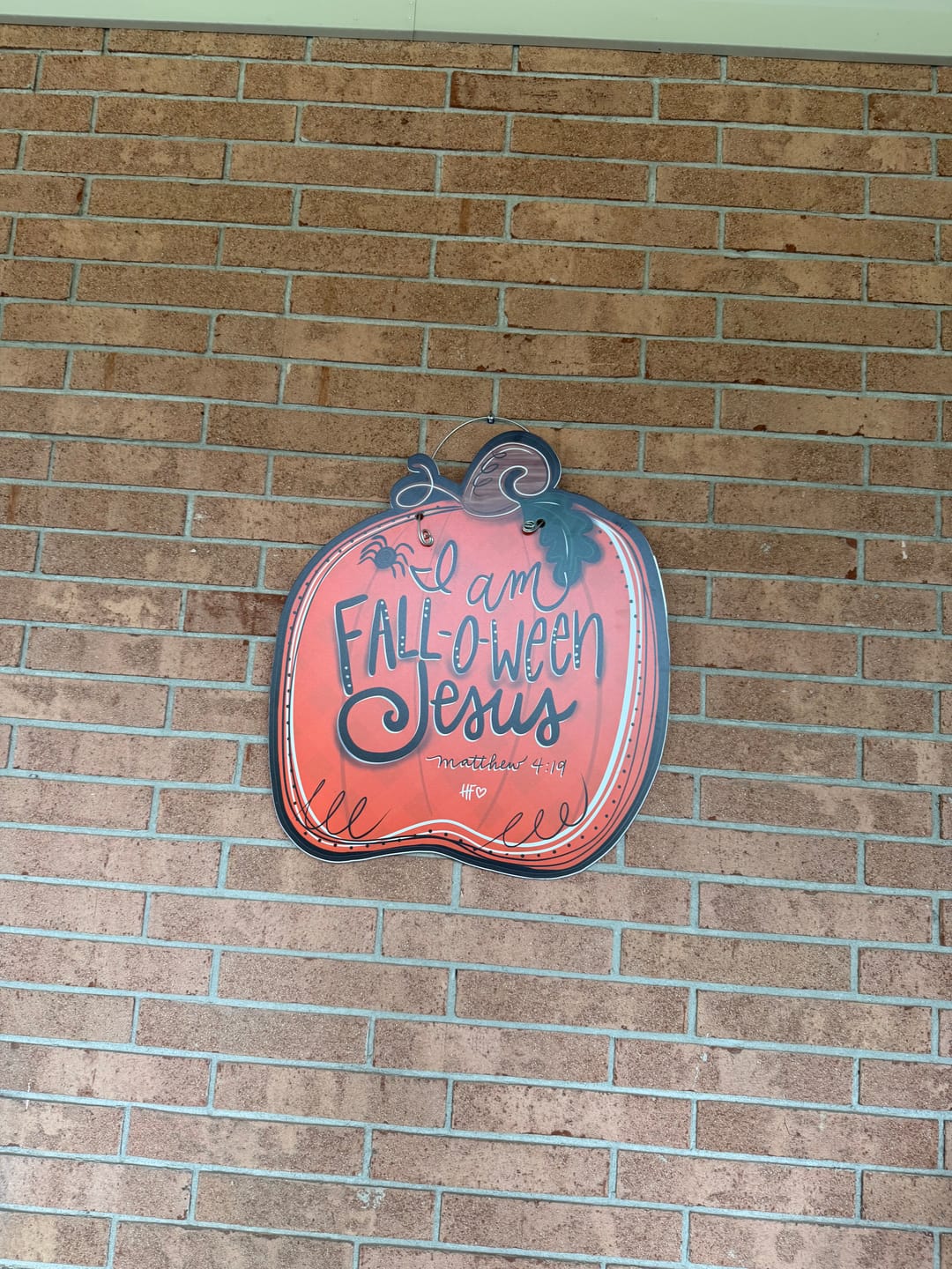 Customer photo review of I am FALL-O-WEEN JESUS Pumpkin