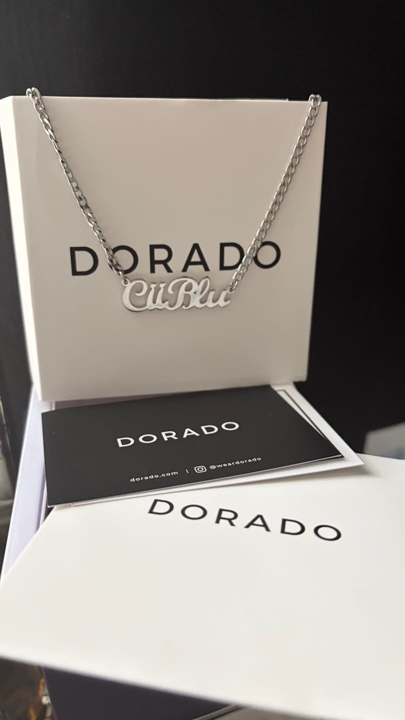 Customer photo review of Custom Name Necklace w/ Cuban Chain