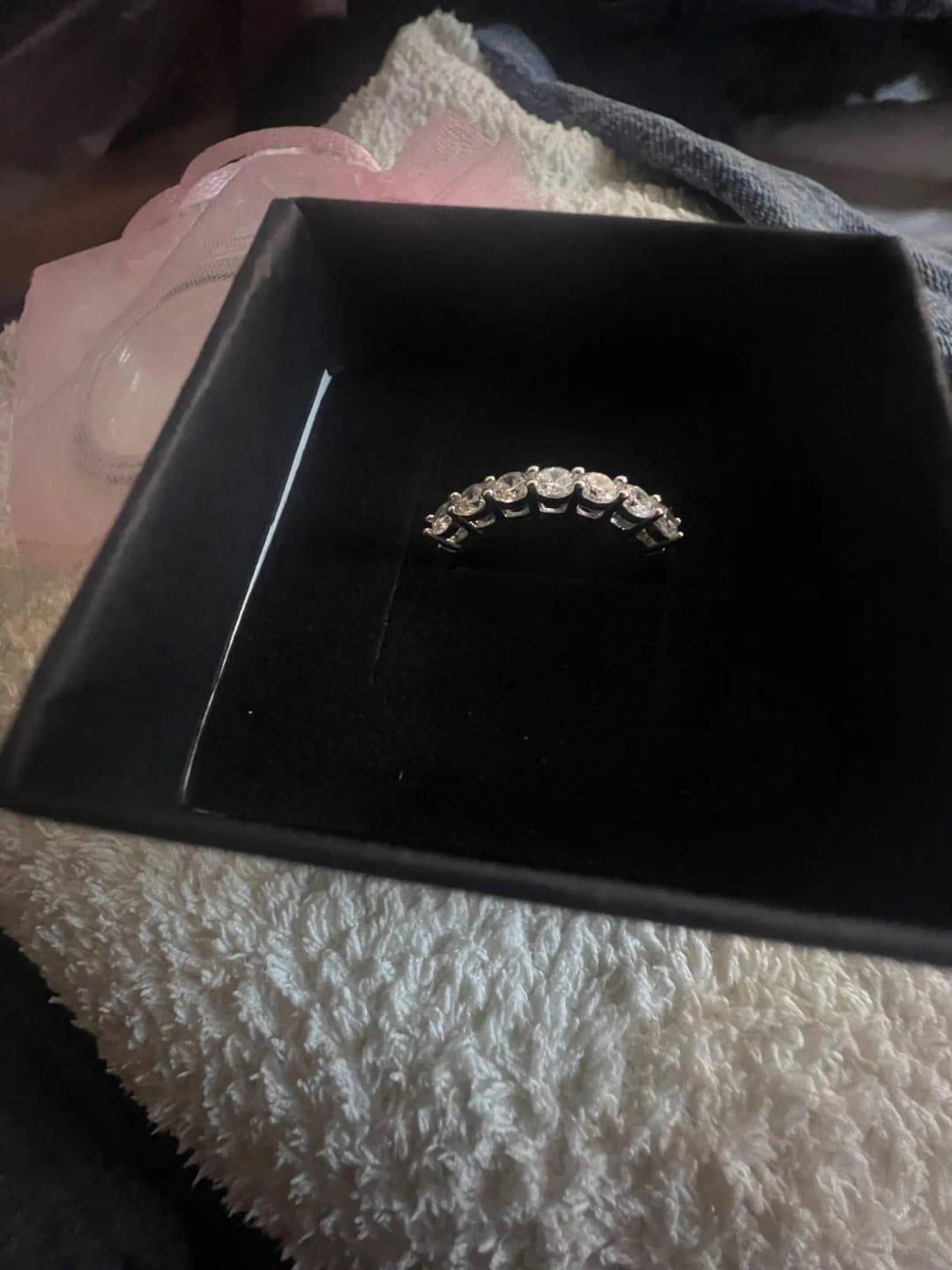 Customer photo review of Brilliant Stackables Silver Ring