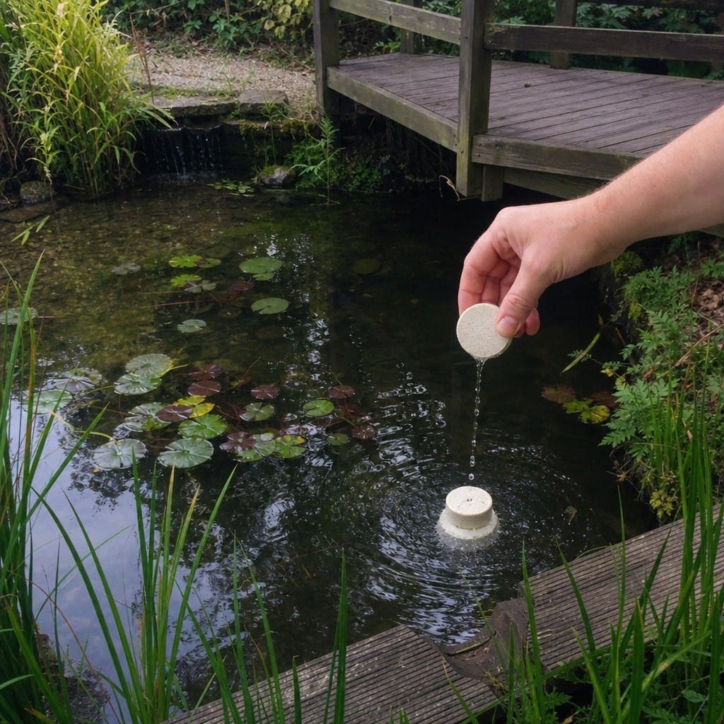 Customer photo review of Pond Muck & Sludge Reducer Tablets UK | 145 Tabs | Beneficial Bacteria | Clears Pond Floor