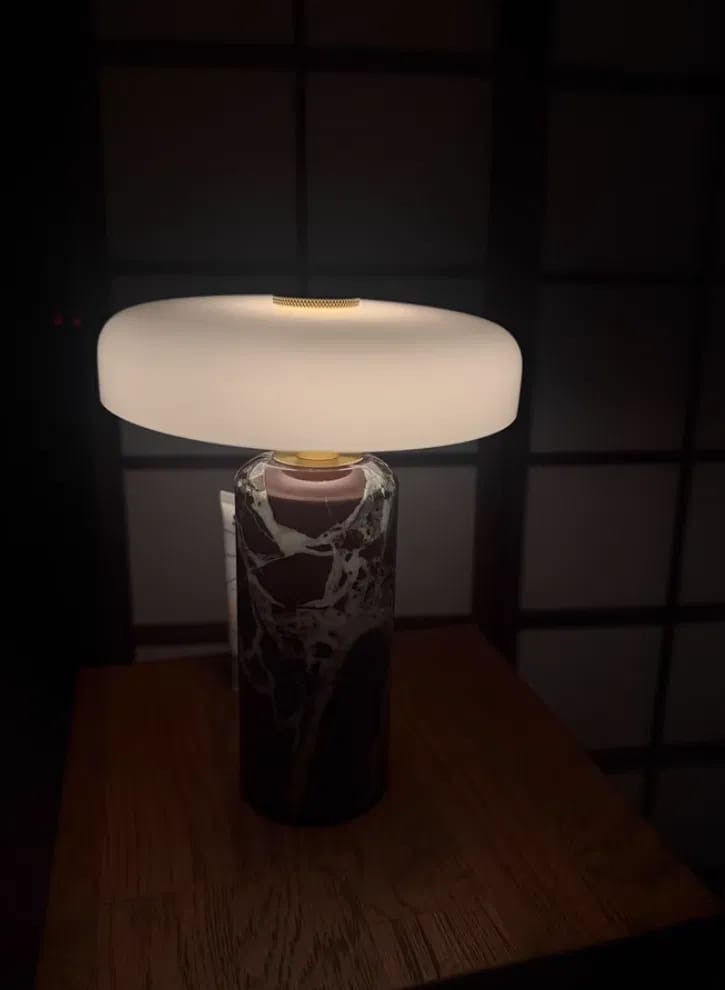 Customer photo review of Lunara Marble Table Lamp