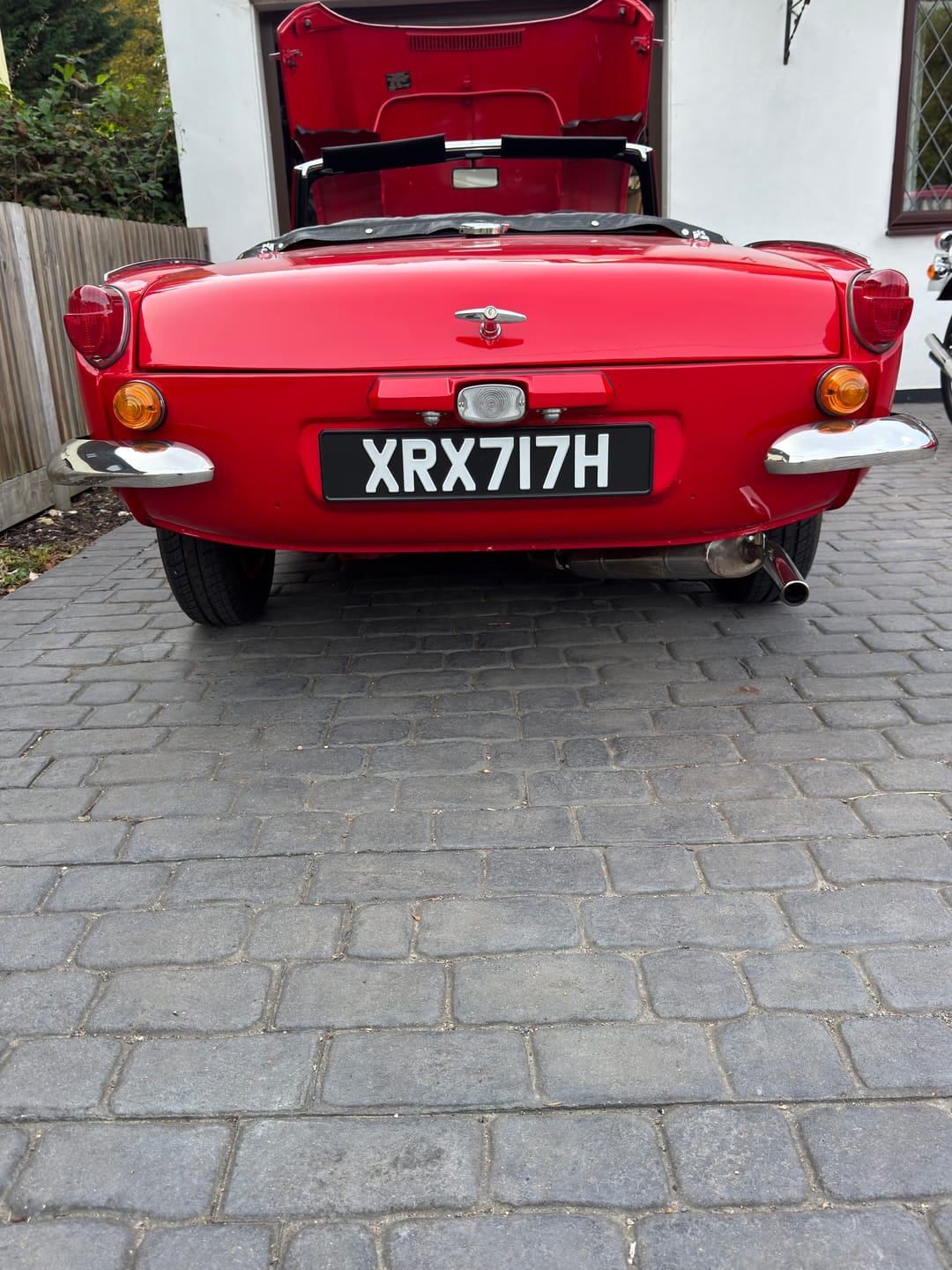 Customer photo review of Classic Oblong Metal Pressed Number Plate - 520mm x 111mm
