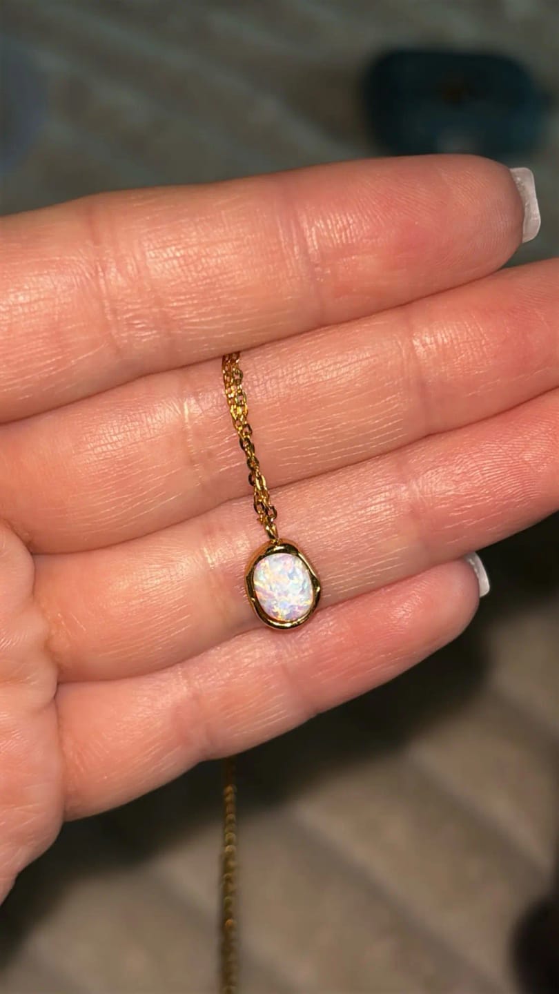 Customer photo review of Chic Opal Harmony Necklace
