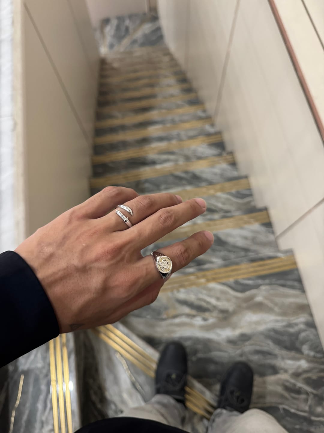 Customer photo review of Silver Katana Ring