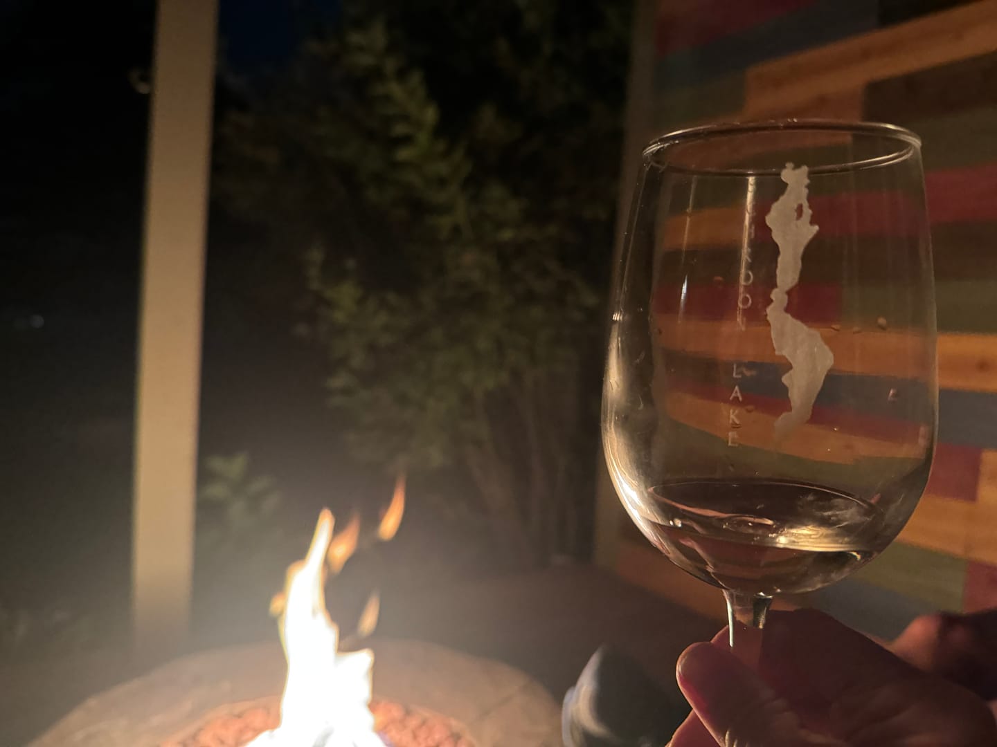 Customer photo review of Custom Engraved Wine Glass