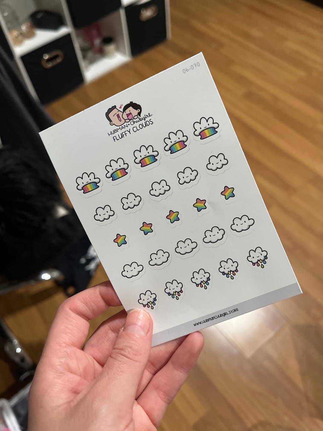 Customer photo review of Fluffly Clouds Planner Stickers
