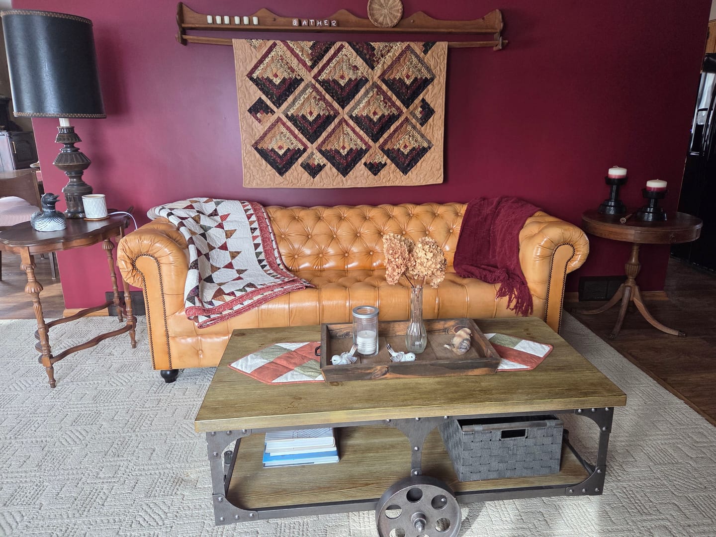 Customer photo review of Cheyenne Chesterfield Leather Sofa
