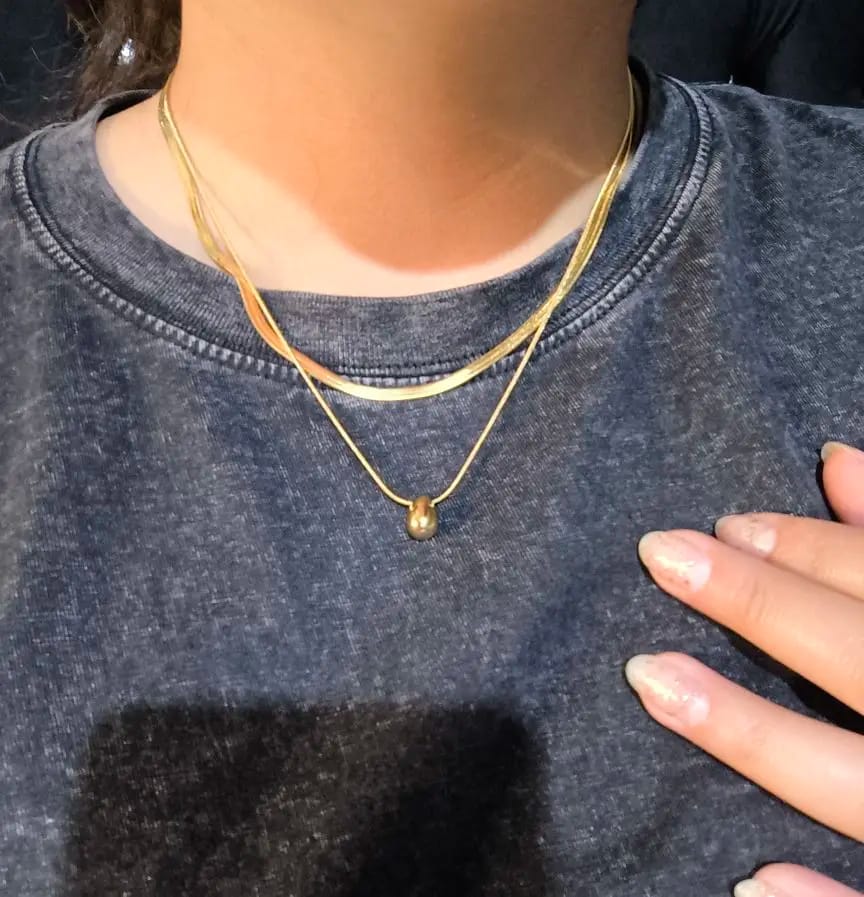 Customer photo review of Serpent's Cascade Necklace