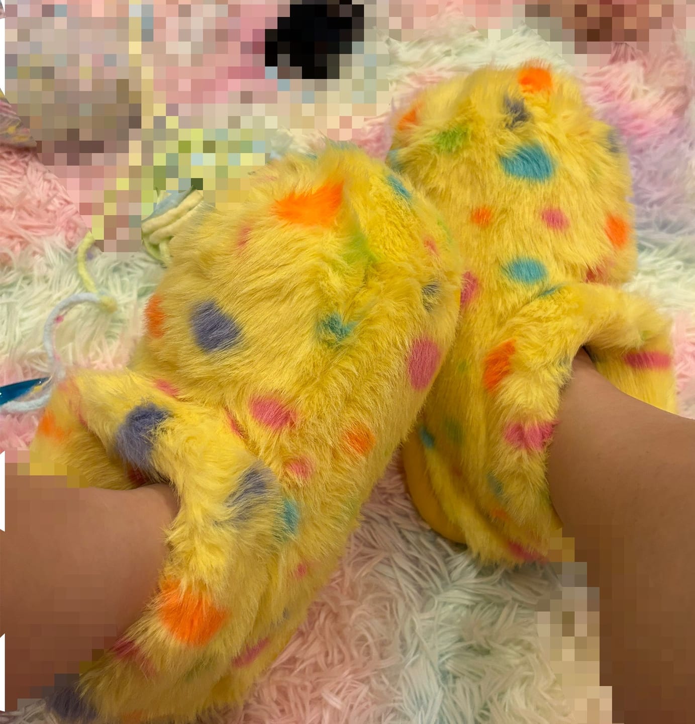 Customer photo review of Fuzzy Boots