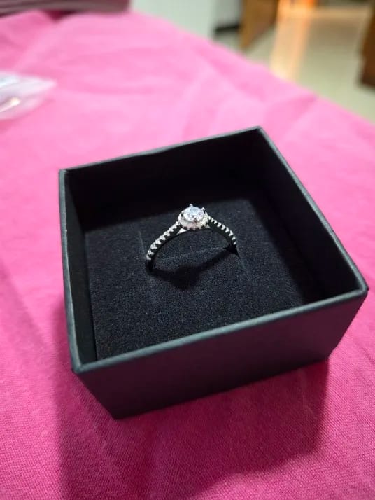 Customer photo review of Sparkling Gaze Sterling Ring