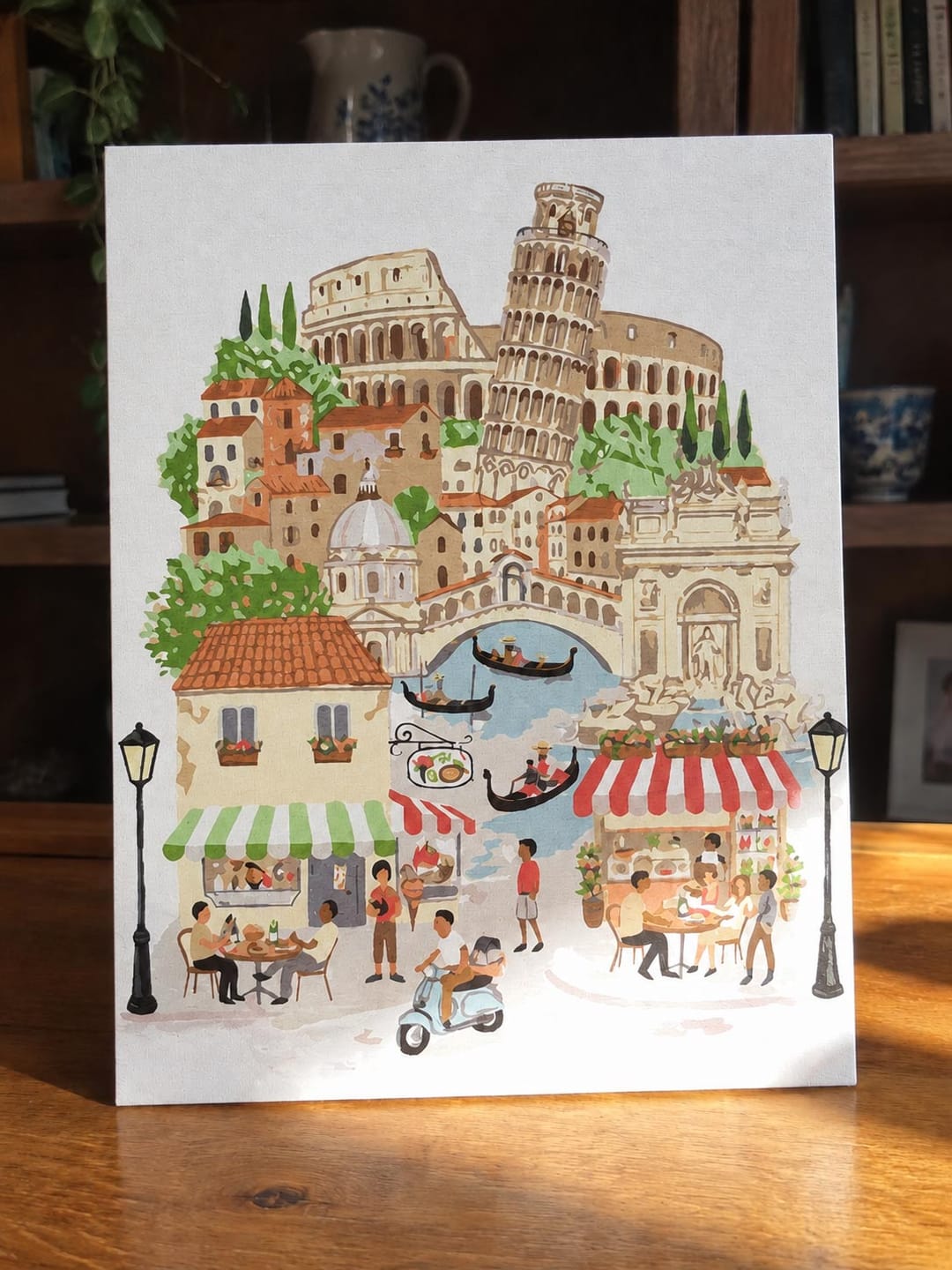 Customer photo review of Coffret Peinture par numéros - La Dolce Vita Italienne