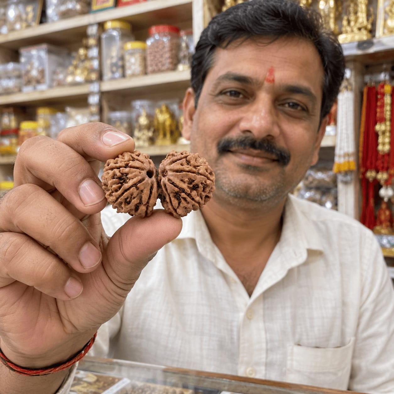 Customer photo review of Gauri Shankar Rudraksha (Nepali)