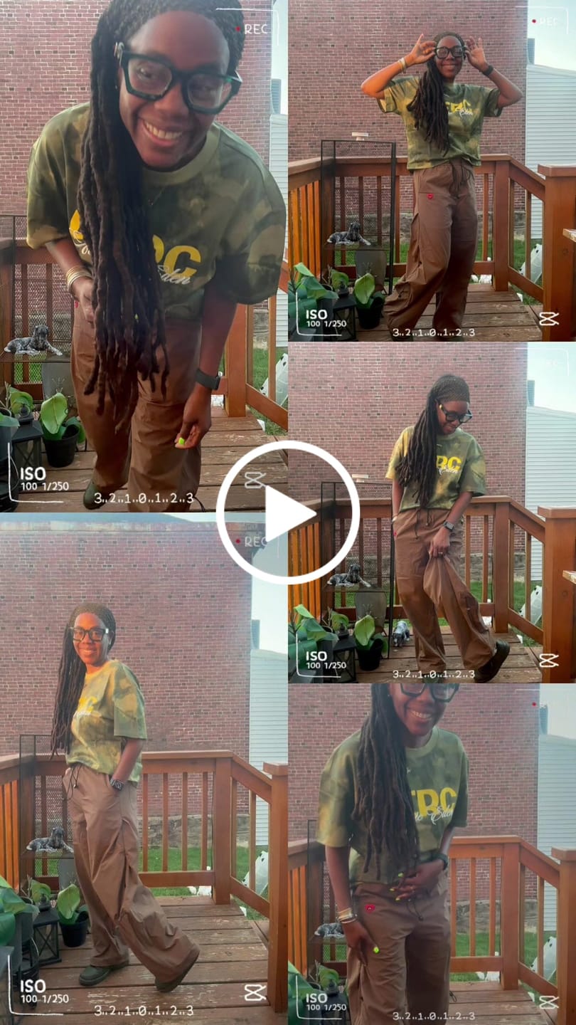 Customer video review of Aelfric Eden Boxy Peach Graphic Jacket