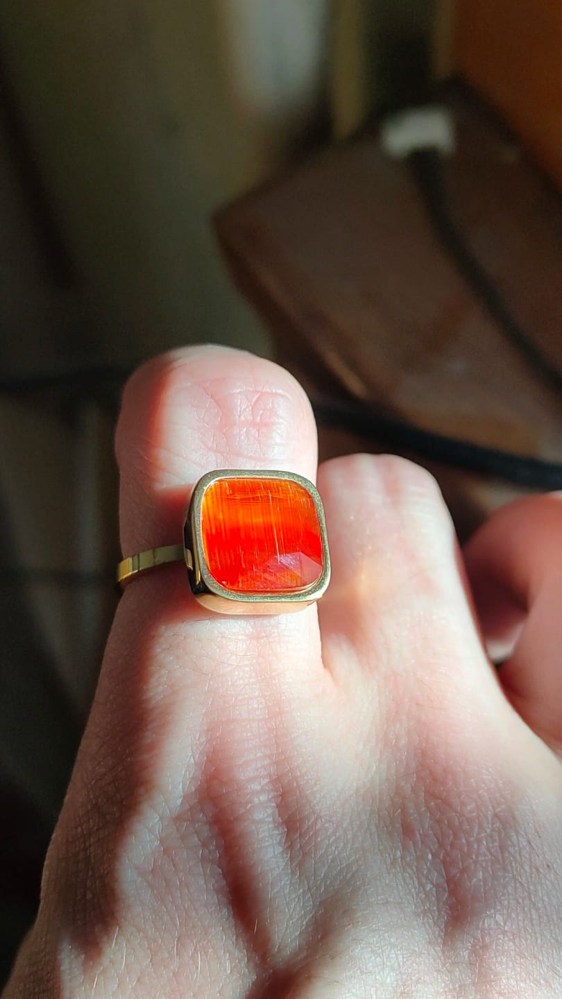 Customer photo review of Opalique Square Gold Ring