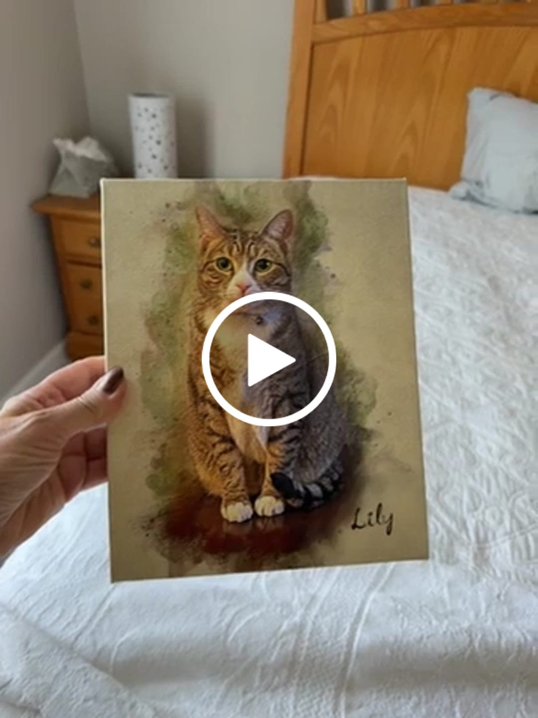 Customer video review of Personalized Pet portrait
