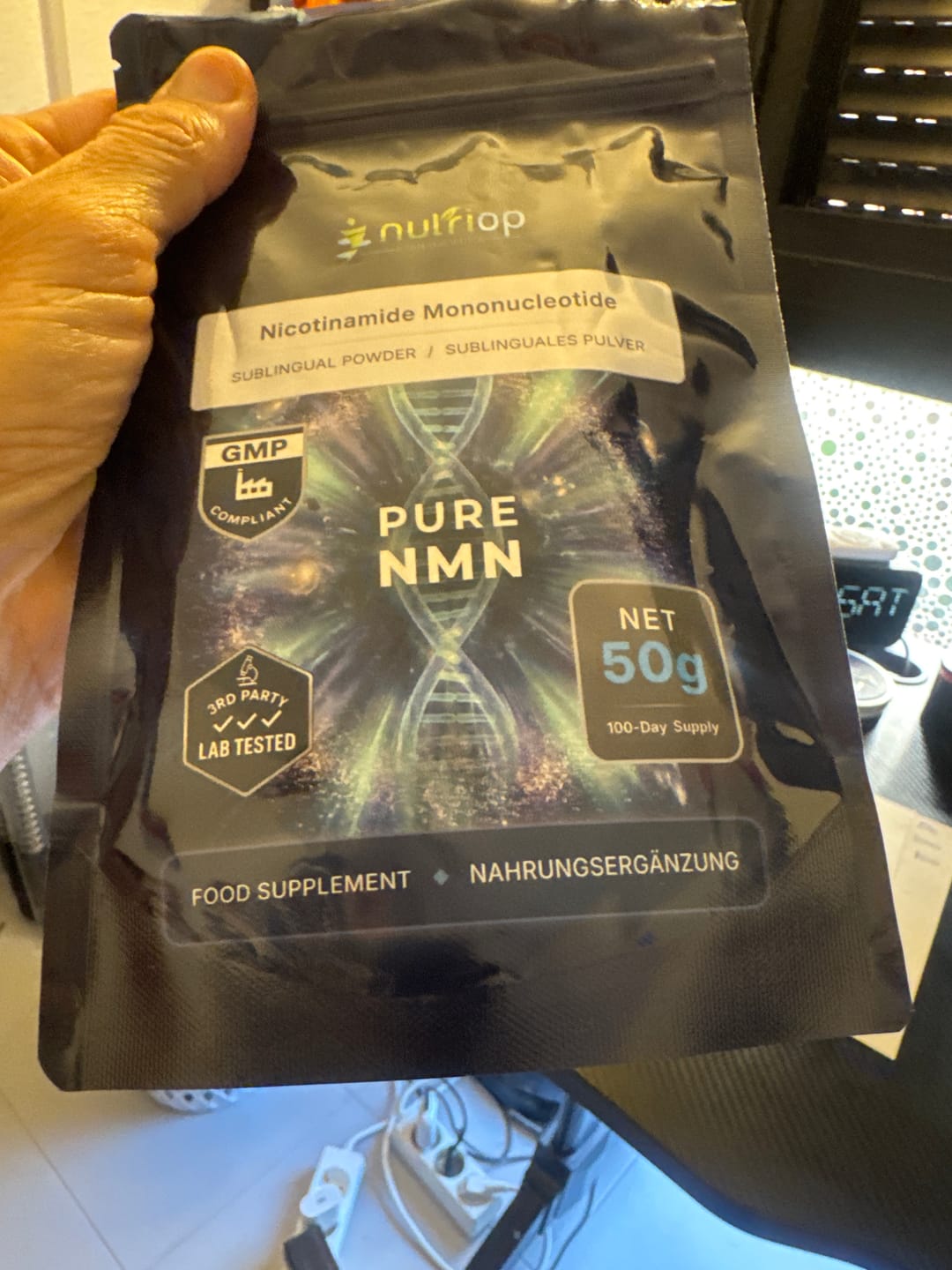 Customer photo review of Nutriop® Pure NMN Sublingual Powder - Direct NAD+ Precursor (50g)
