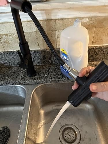 Customer photo review of Orebro - Single Handle Pull-Out Kitchen Faucet with Waterfall Sprayer