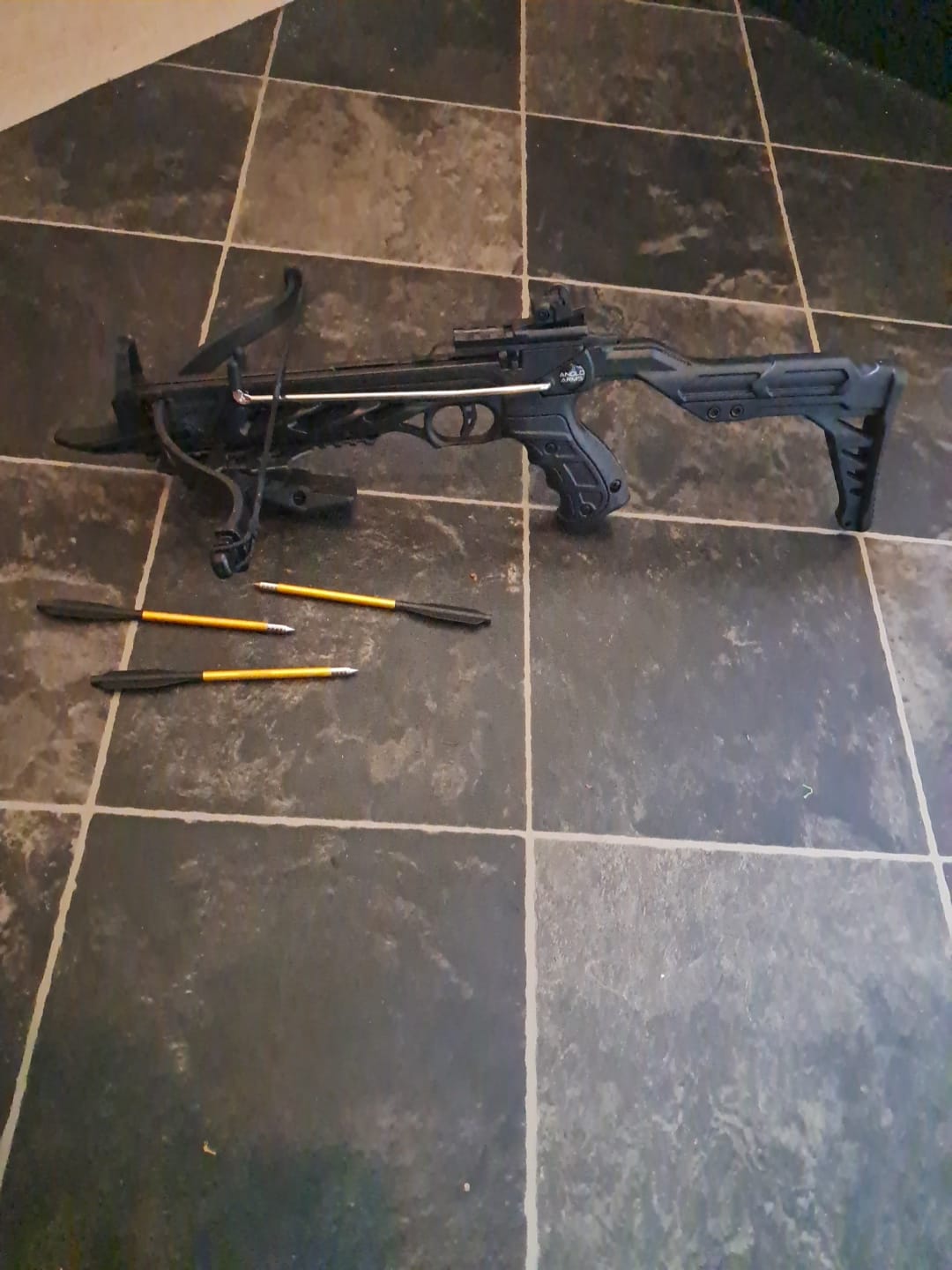 Customer photo review of Op-360 Extendable Self Cocking 80lb Crossbow
