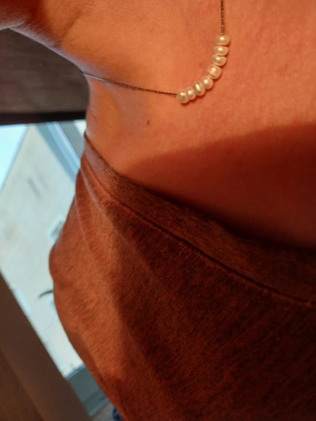 Customer photo review of Chic Loom Natural Pearl Necklace