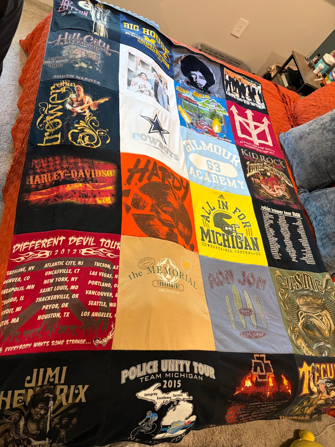 Customer photo review of Project Repat T-Shirt Quilt