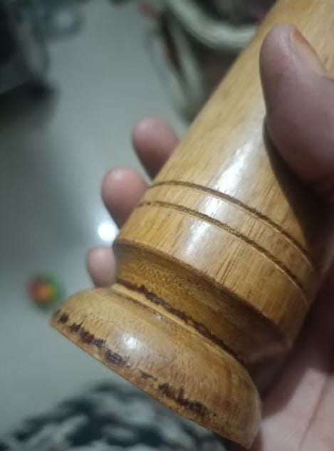 Customer photo review of Authentic Wooden Glass (100 ml) – Pure Ayurvedic Herbal Tumbler for Overnight Water Infusion & Daily Wellness Routine
