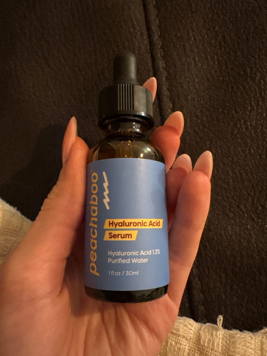 Customer photo review of Peachaboo Hyaluronic Acid Serum