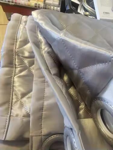 Customer photo review of Cortina Anti Ruído Premium 100% Blackout com Isolante Acústico Cinza Sob Medida - Soothe