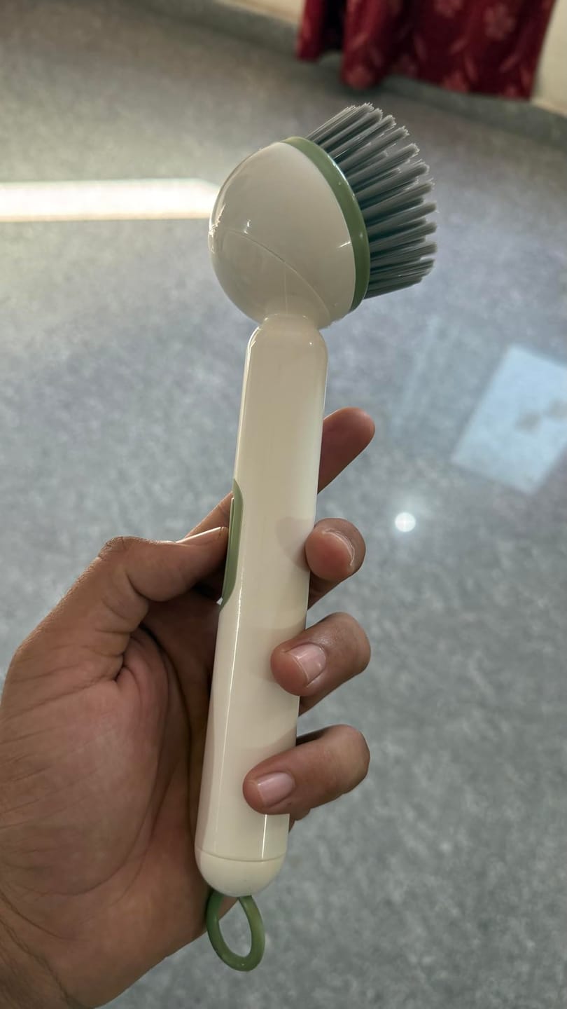 Customer photo review of 2-in-1 Dish Cleaning Brush with Detachable Soap Dispenser Handle | (For Hygienic Loved Homes)