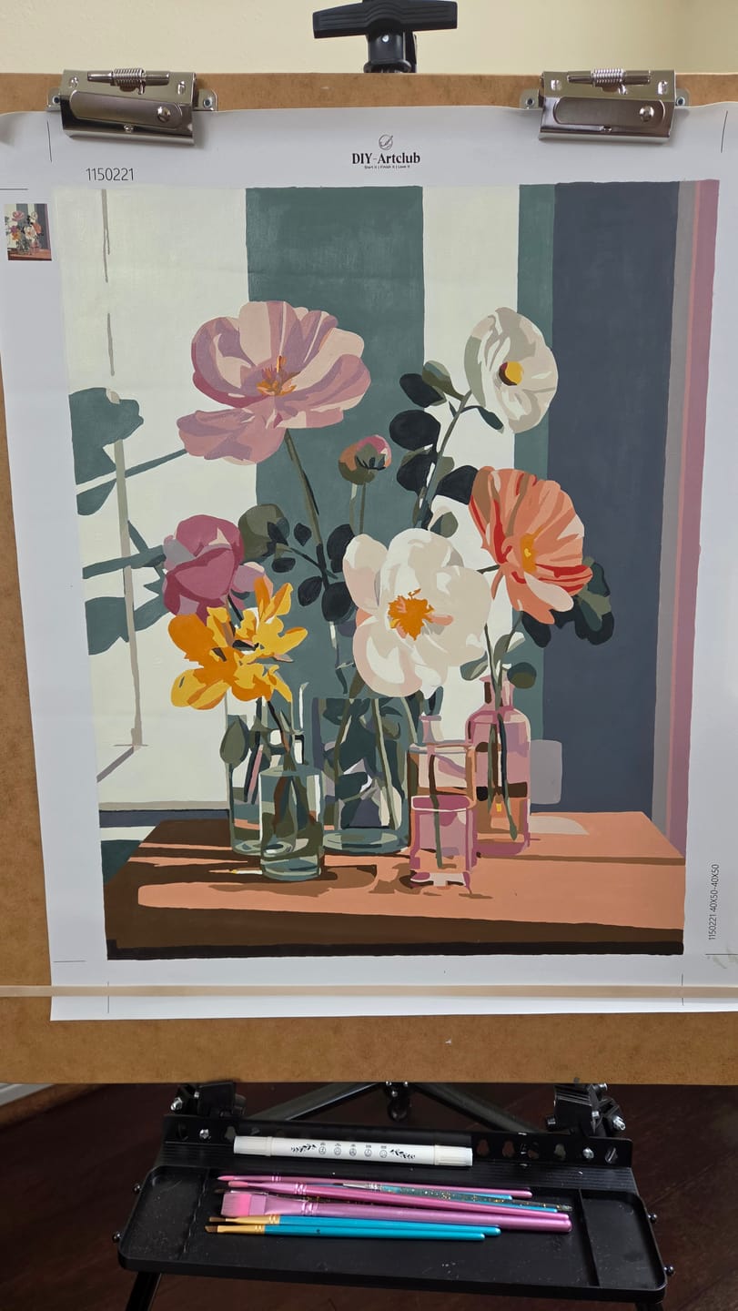 Customer photo review of Beauty in glass | Paint by Number