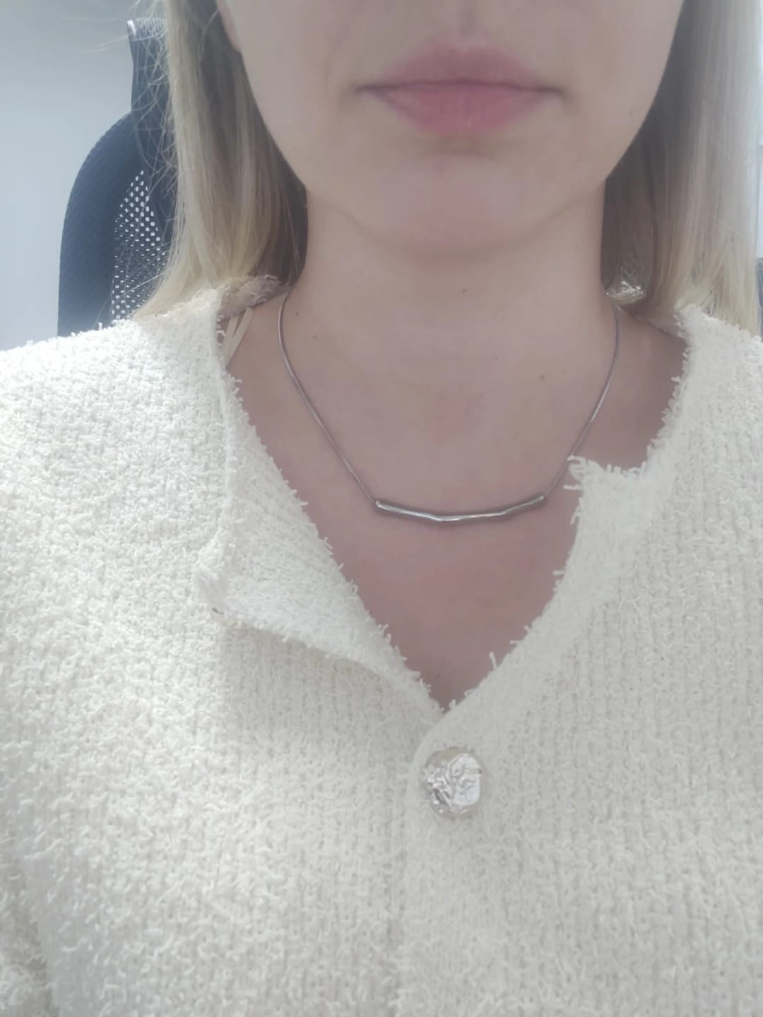 Customer photo review of Golden Flow Necklace