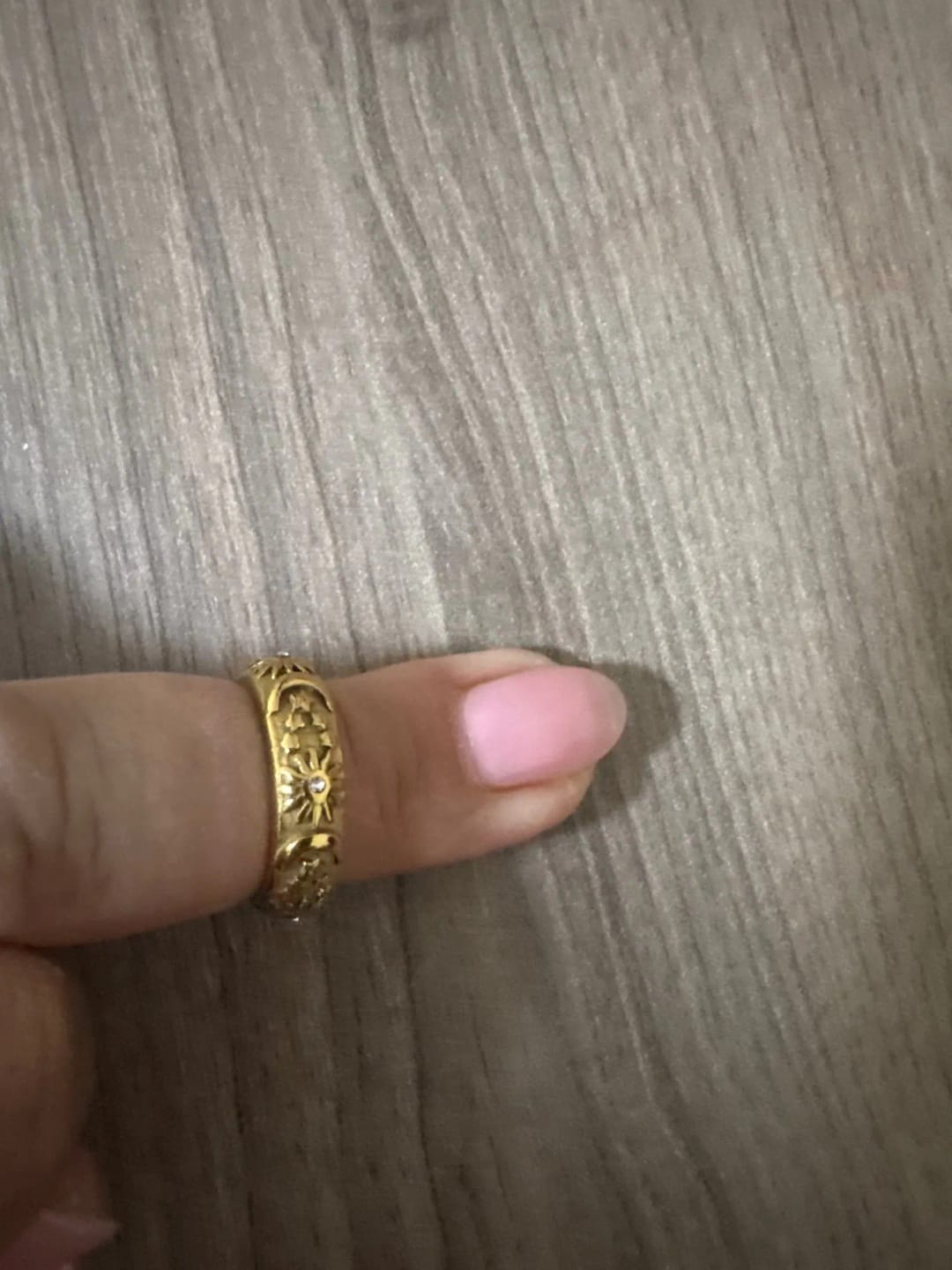 Customer photo review of Celestial Stainless Ring