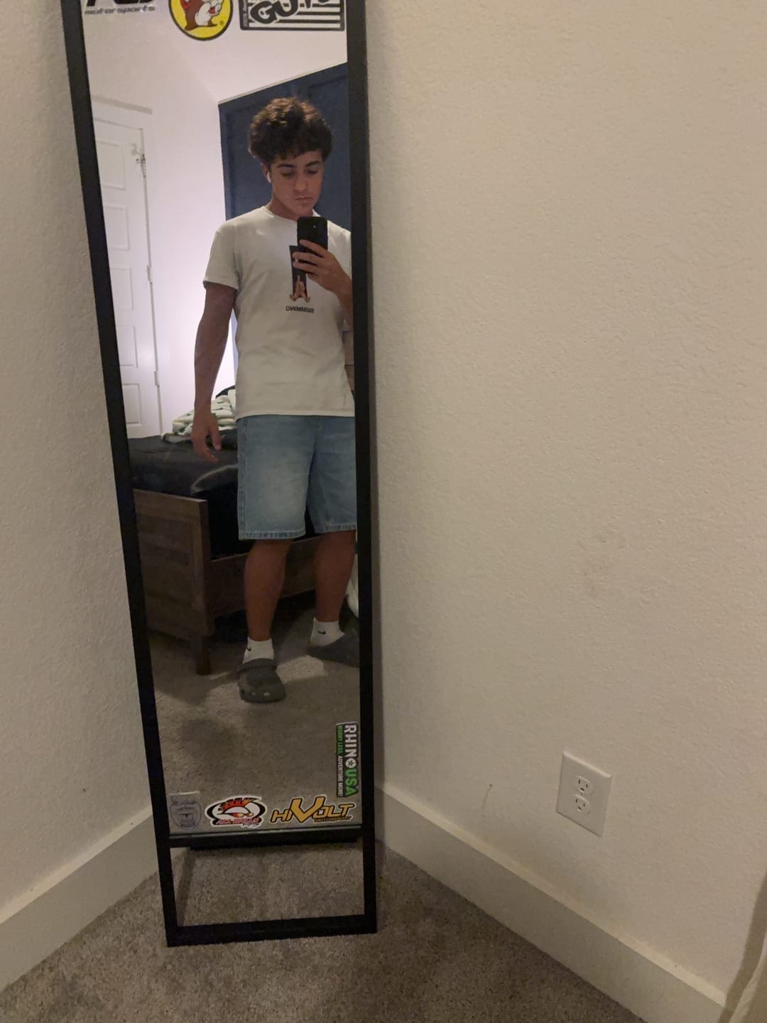 Customer photo review of Light Blue Jorts