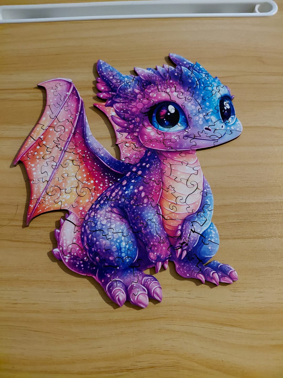 Customer photo review of Glittering Dragon Wooden Jigsaw Puzzle