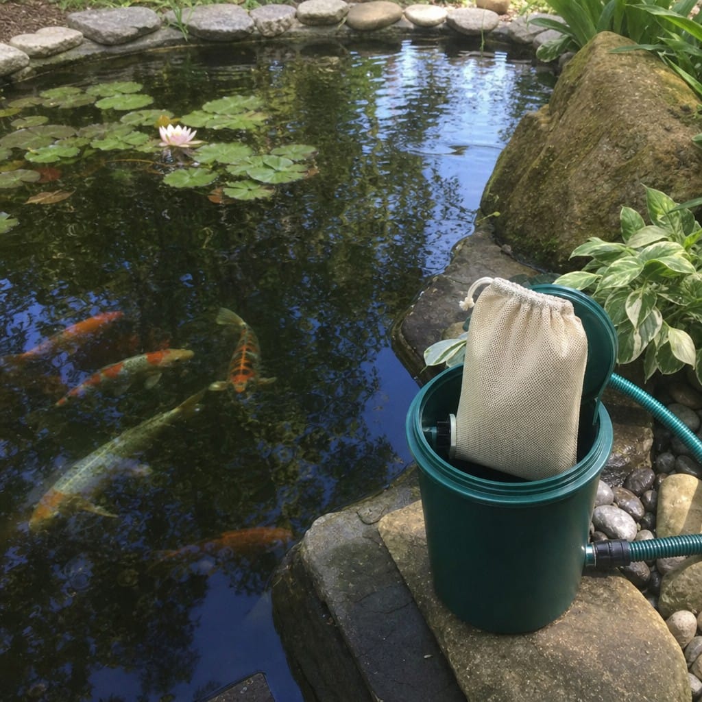 Customer photo review of Pond Ammonia Remover Filter Pouch UK | Removes Nitrite & Heavy Metals | Koi Safe