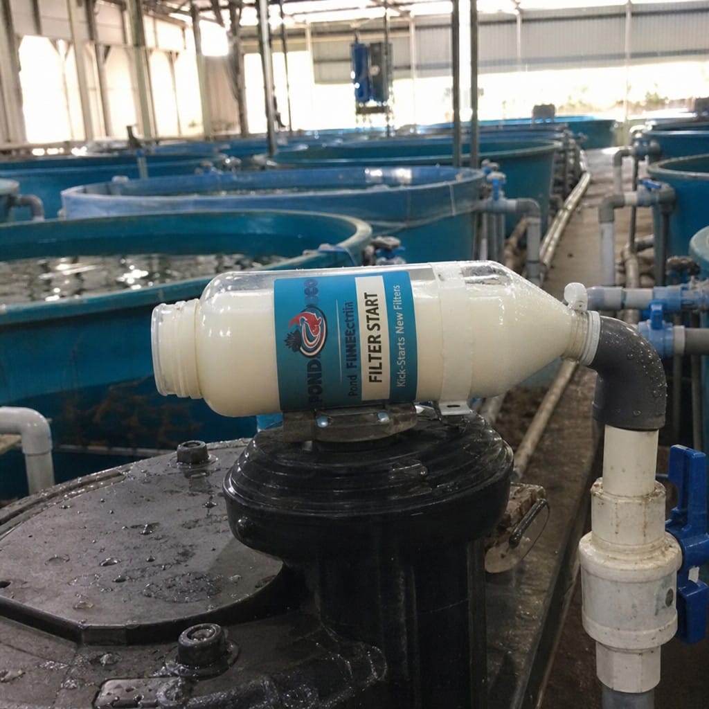 Customer photo review of Pond Filter Start Bacteria UK | Kick-Starts New Filters | Liquid Beneficial Bacteria | 500ml