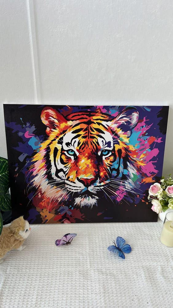 Customer photo review of Tigre Coloré Abstrait