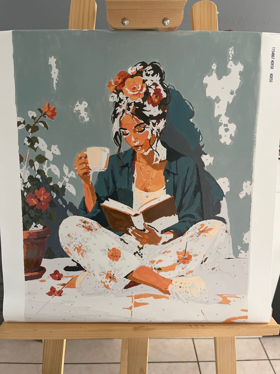 Customer photo review of Floral Escape | Paint by Number