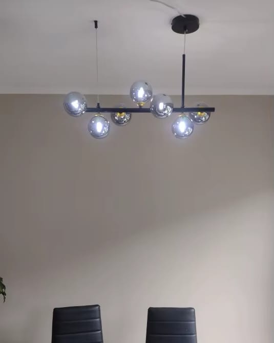 Customer photo review of Linear Globe Pendant Light