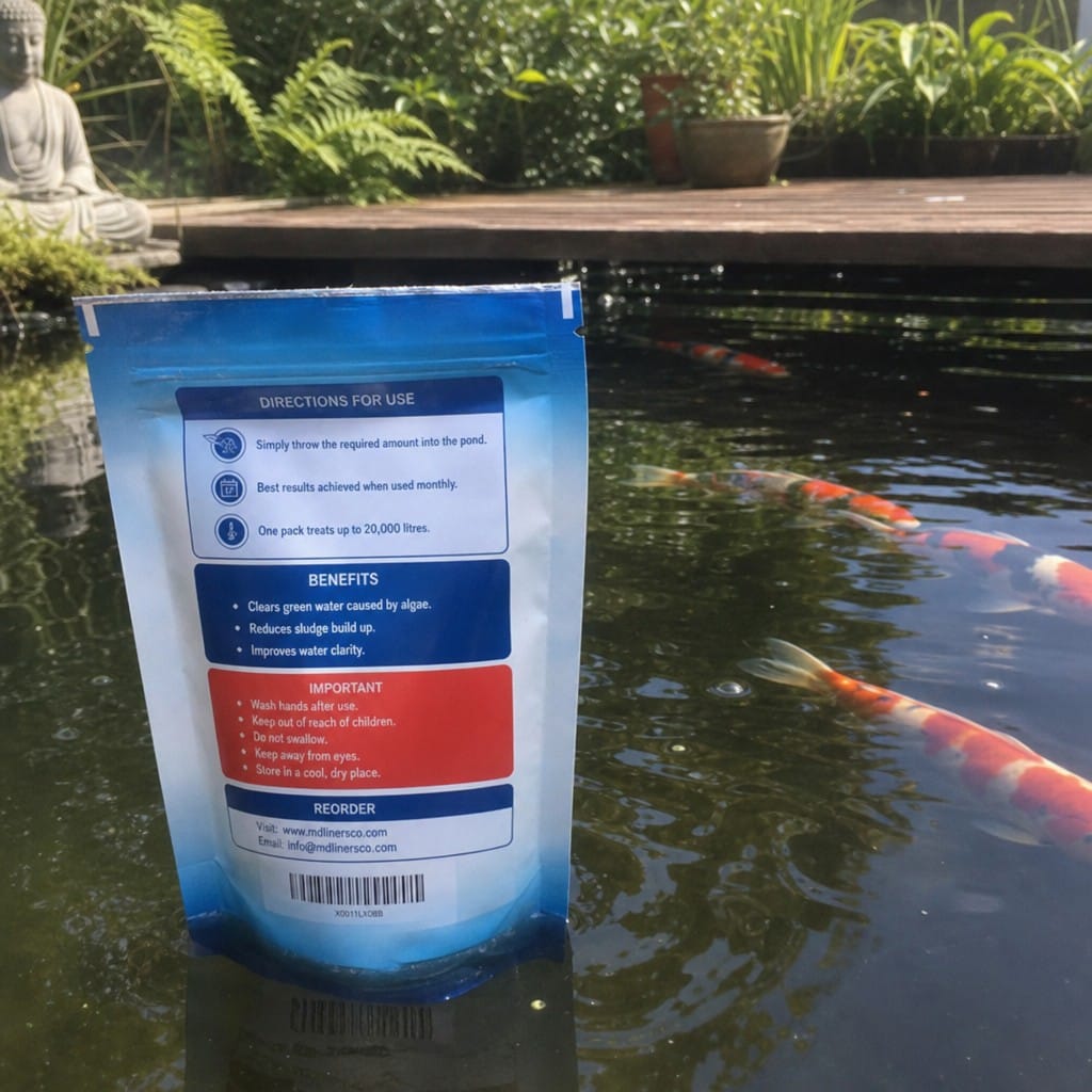 Customer photo review of Pond Bacteria Bomb & Sludge Bomb Duo UK | Crystal Clear Water | Natural Treatment | Koi Safe