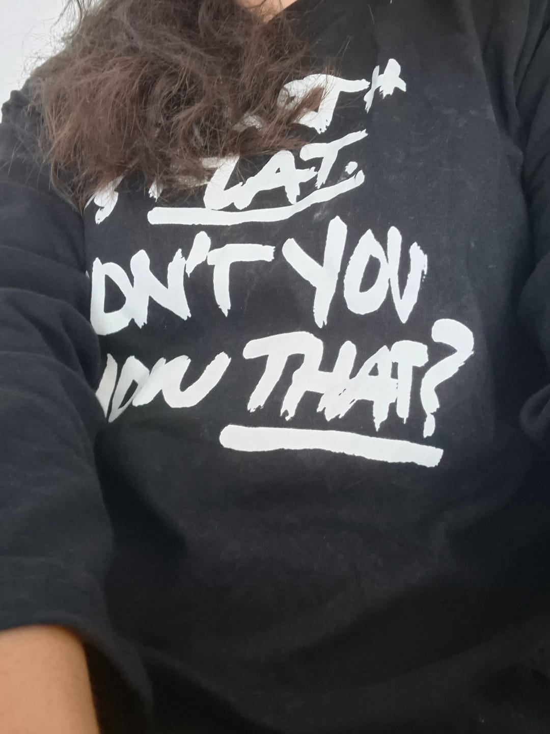 Customer photo review of Unisex SUGA The Earth Is Flat Letter Long Sleeved Shirt